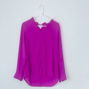 express slim fit purple blouse